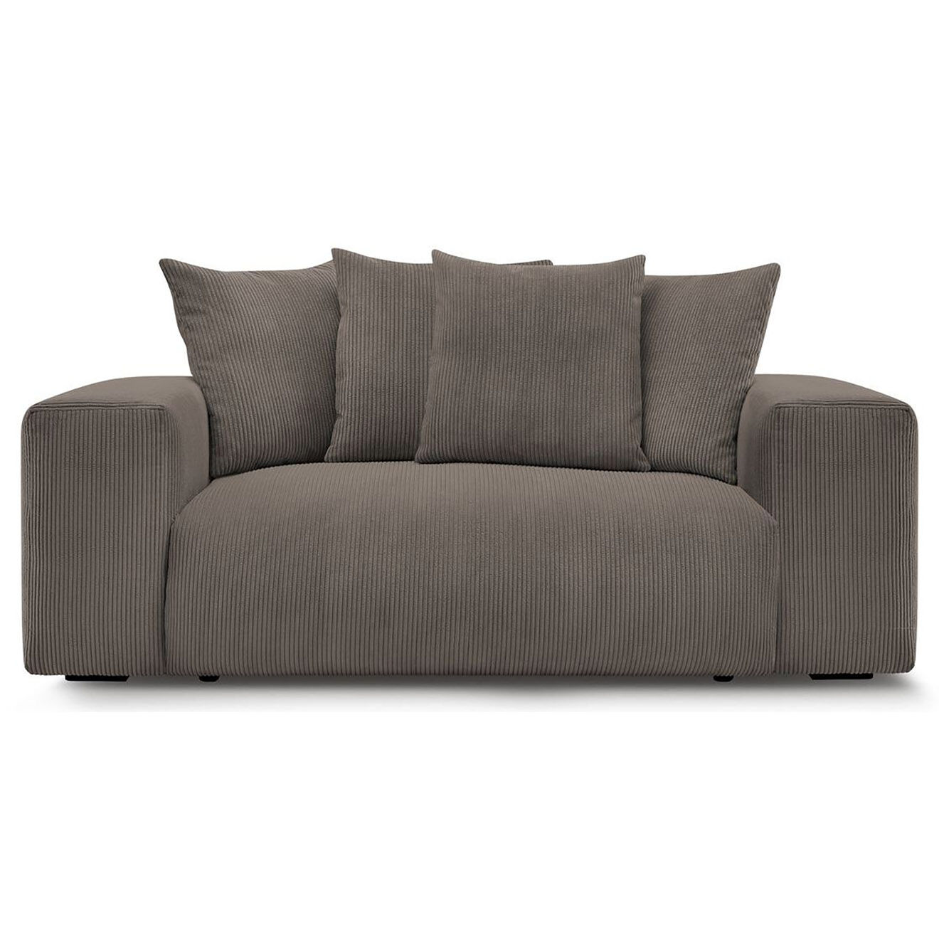 Bobochic Canapé 2 places moelleux voltaire taupe - 220x124x75 cm