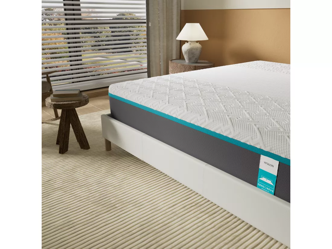 Matelas 160x200cm Equilibré, Latex Naturel et Gel Mémoire De Forme, 28 Cm D'épaisseur