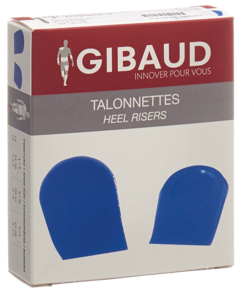 Gibaud Ferseneinlagen Gr1 34-38 Silikon blau 1 Paar