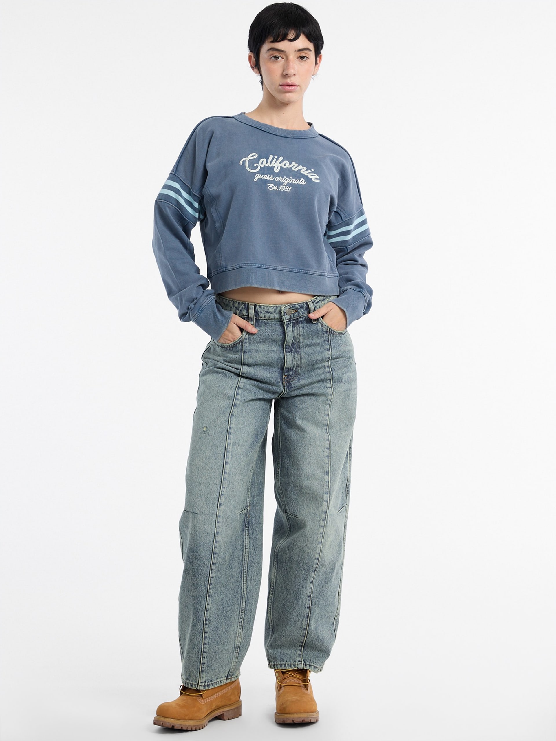 Moletom cropped GUESS Originals