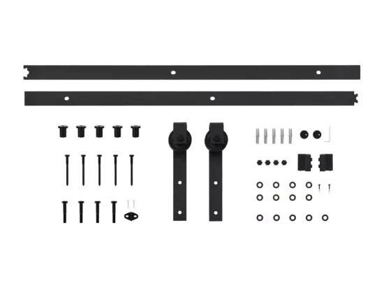 Porte coulissante et kit de quincaillerie 85x210 cm pin massif
