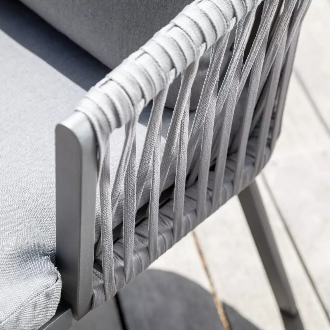 Lot de 2 fauteuils de jardin en aluminium Amalfi Gris anthracite