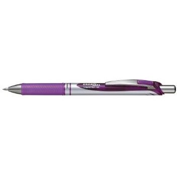 Roller pentel energel retractable rechargeable      pointe metal fine 0,7mm clip  metal coloris violet