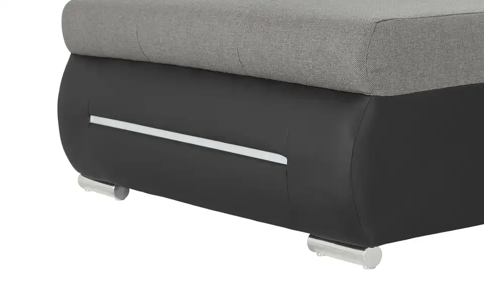 Ecksofa Emma links Schwarz, Hellgrau