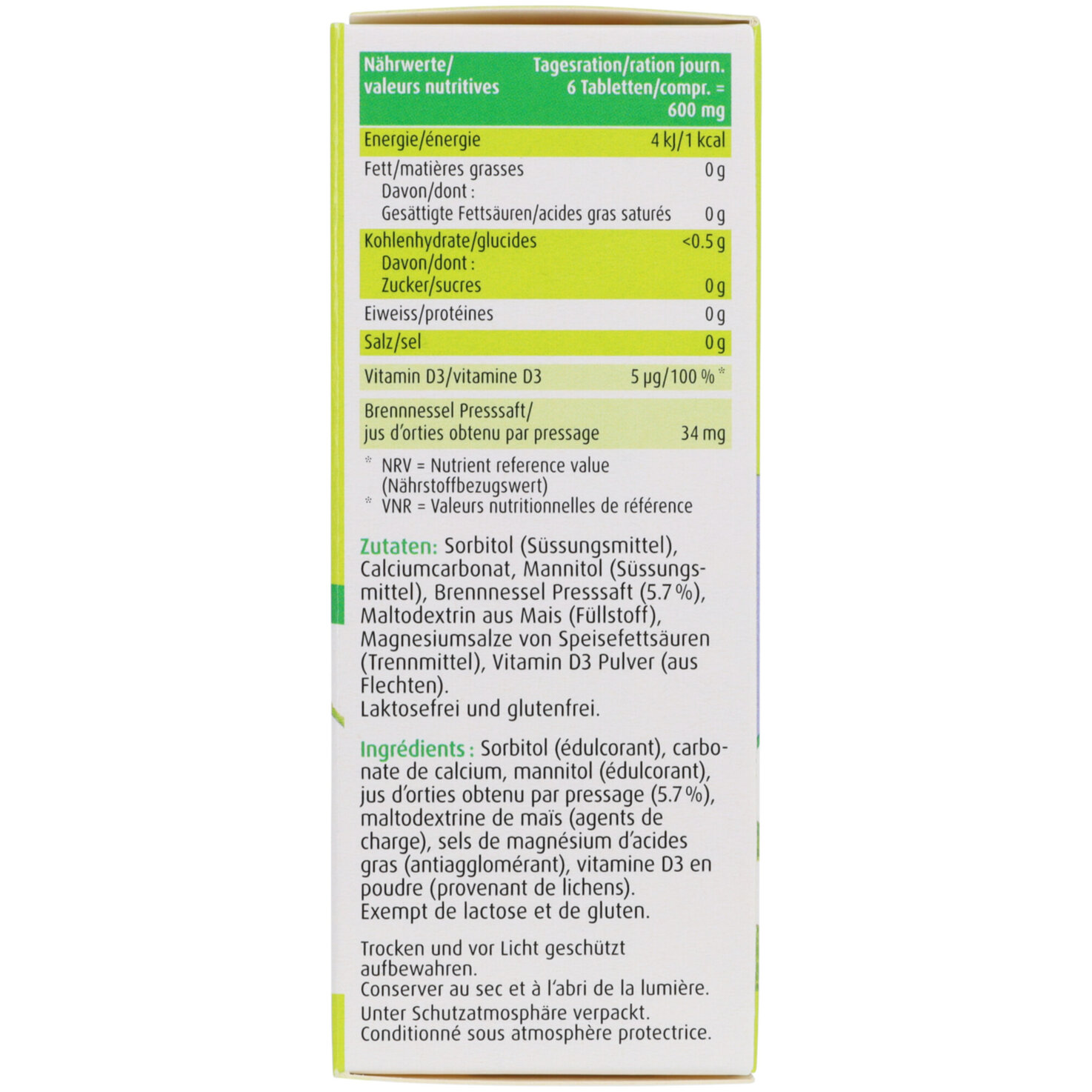 A.Vogel Vitamin D3 mit Brennnessel 180 Tabletten