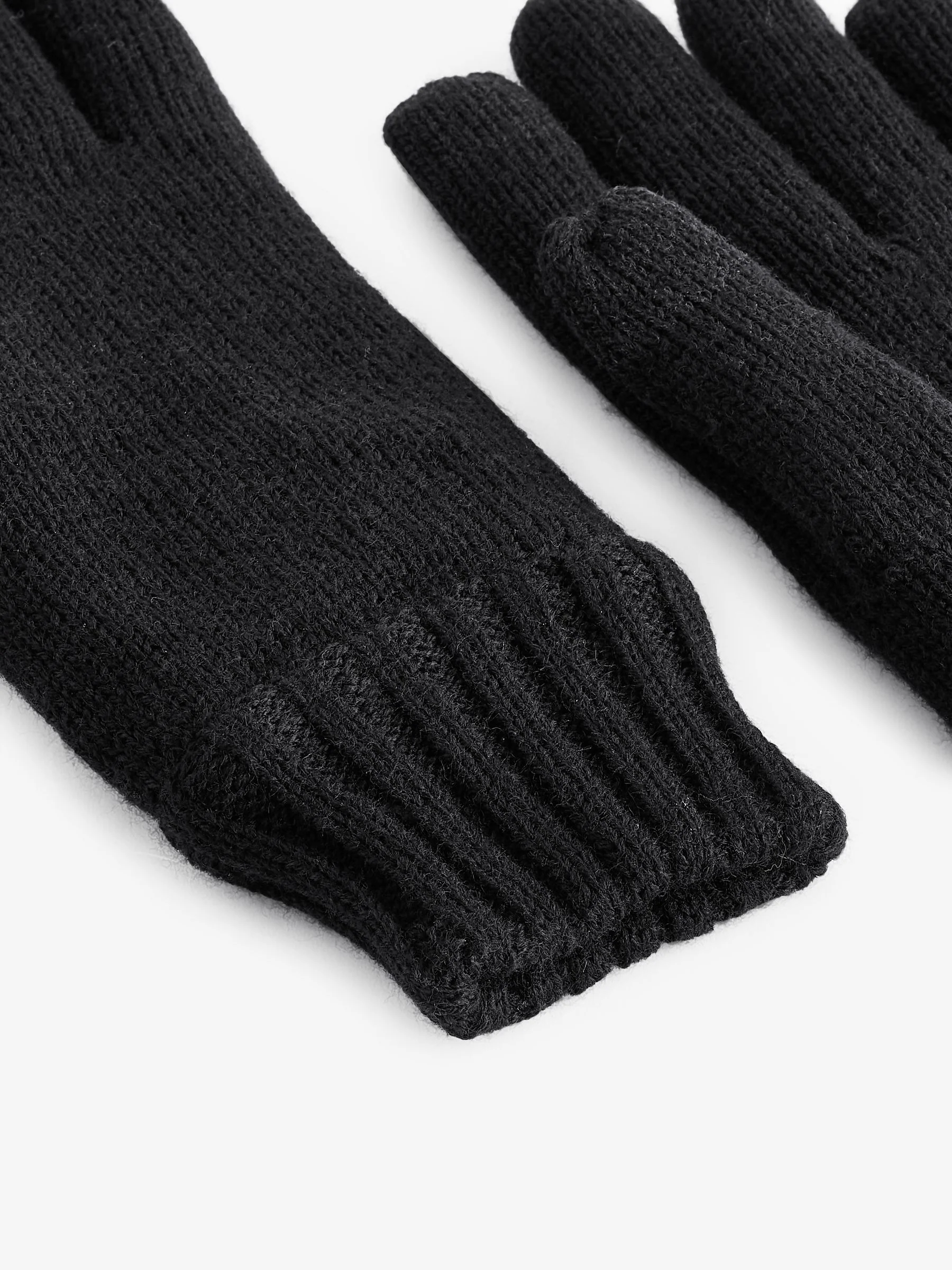 Zwart - Thinsulate gebreide handschoenen
