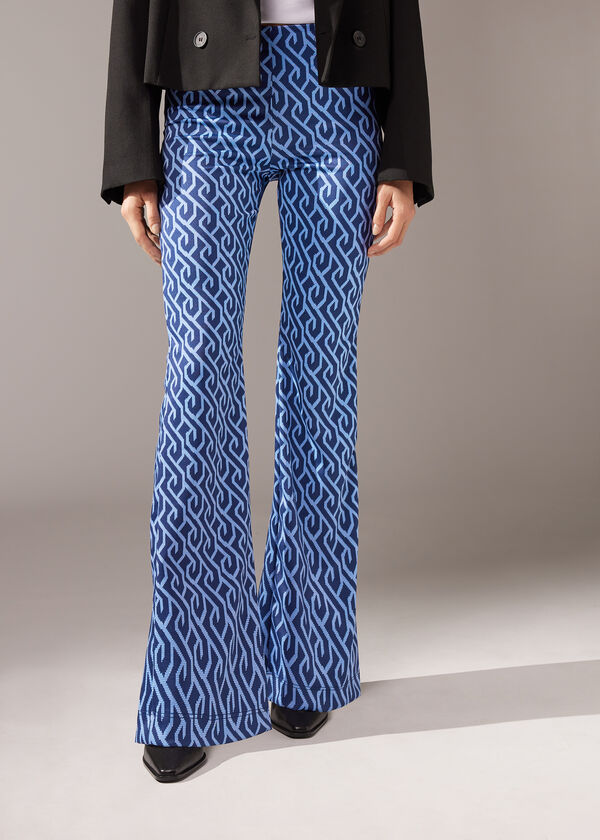 Leggings geométricas flare