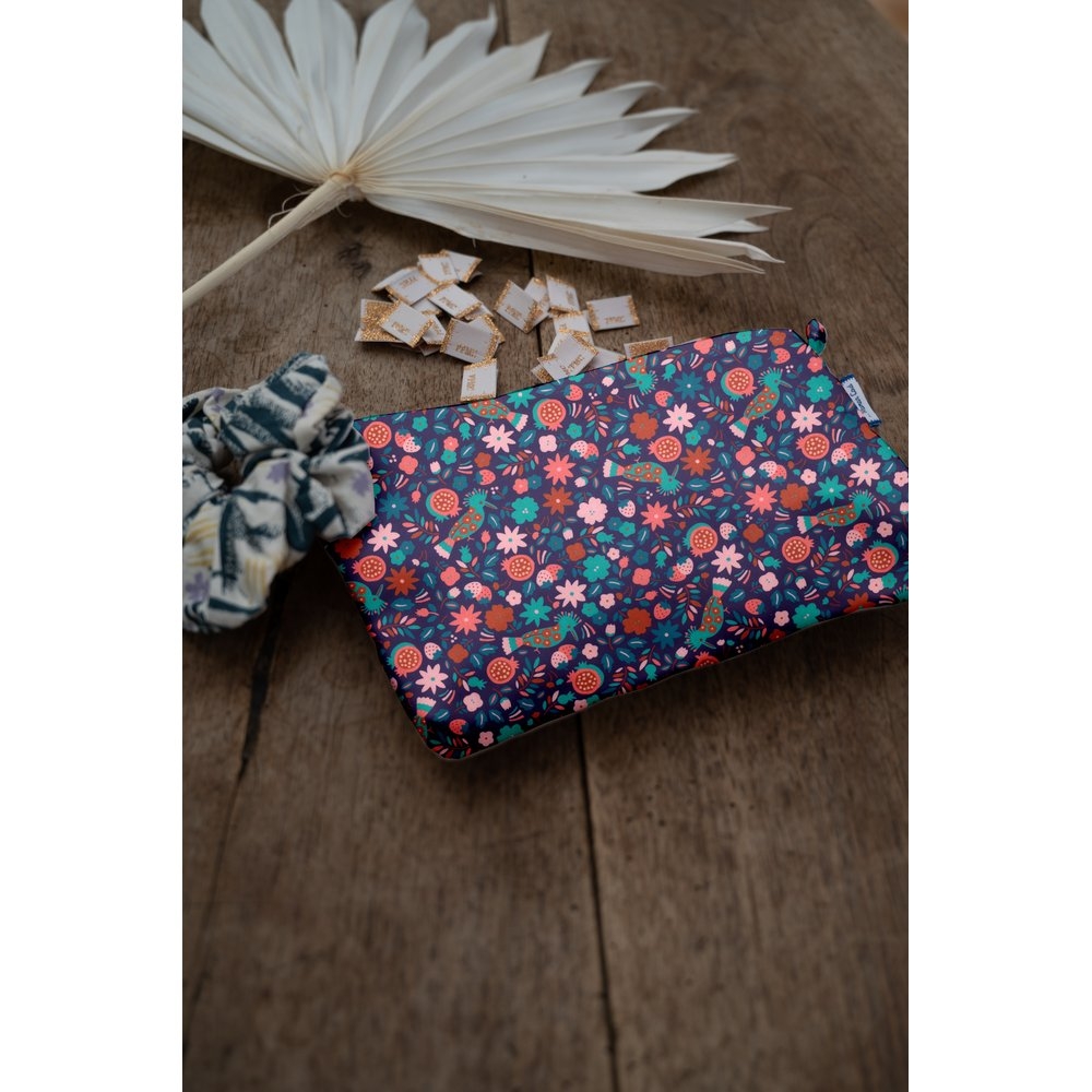 Mini Pochette Tissu Huppette Fleurie