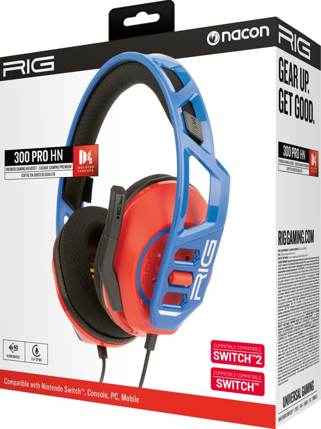 Rig 300 Pro Nintendo gaming headset (blå/rød)