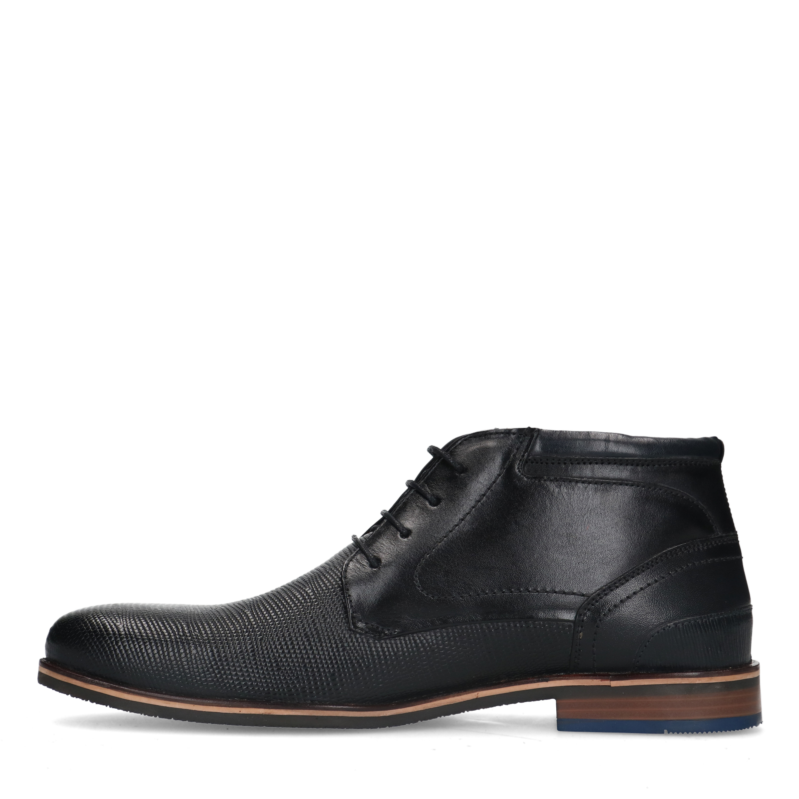 Zwarte leren veterboots