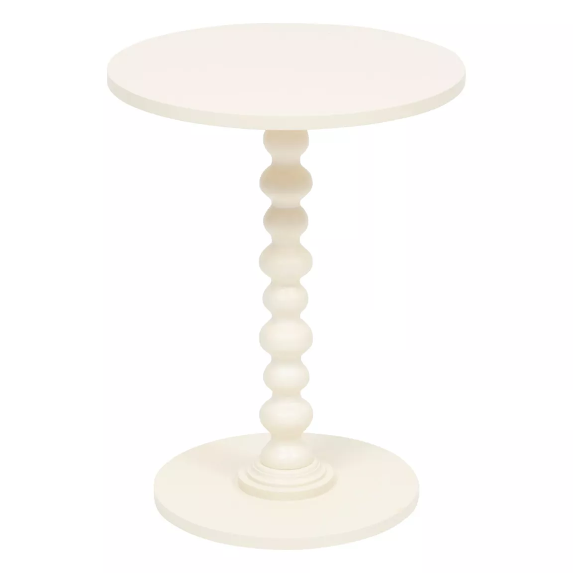 Table à café ronde en bois (H50 cm) Alix Ivoire
