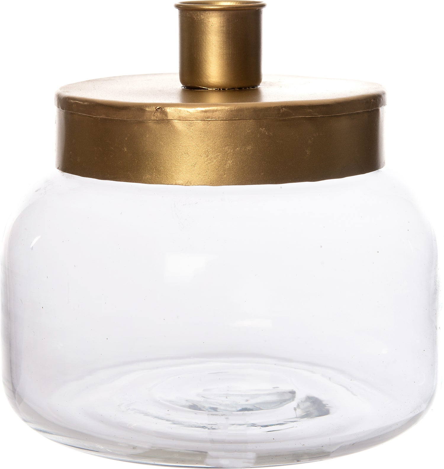 Intratuin kandelaar met pot goud D 13 H 12 cm
