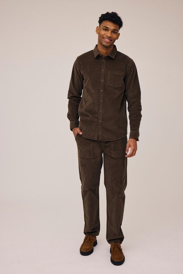 Magasin du Nord Collection Corduroy 1 shirt - Organic GOTS Major brown