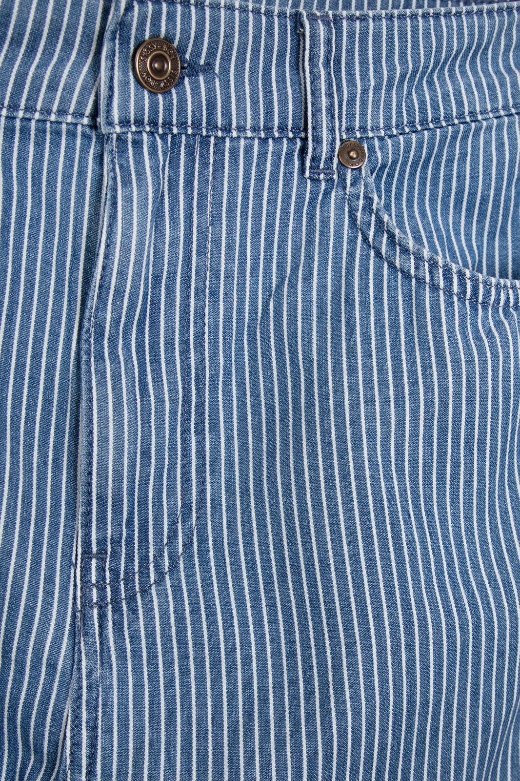 Betim gestreepte high waist wide leg jeans