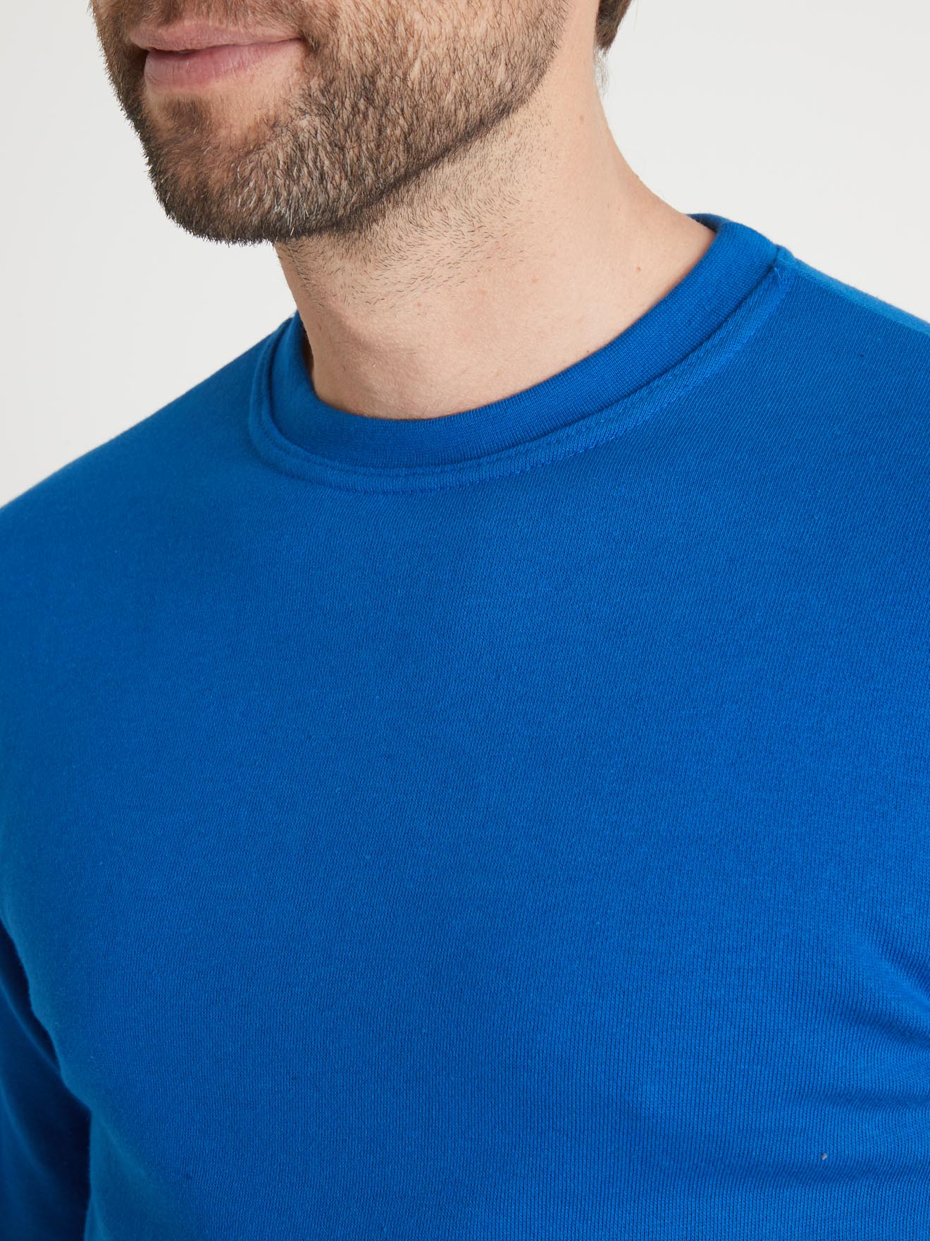 Sweat-shirt molleton encolure ronde