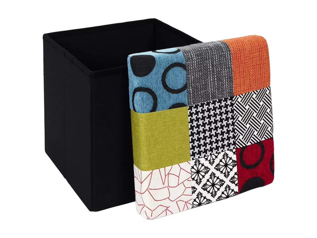 Coffre Pouf Pliable Patchwork