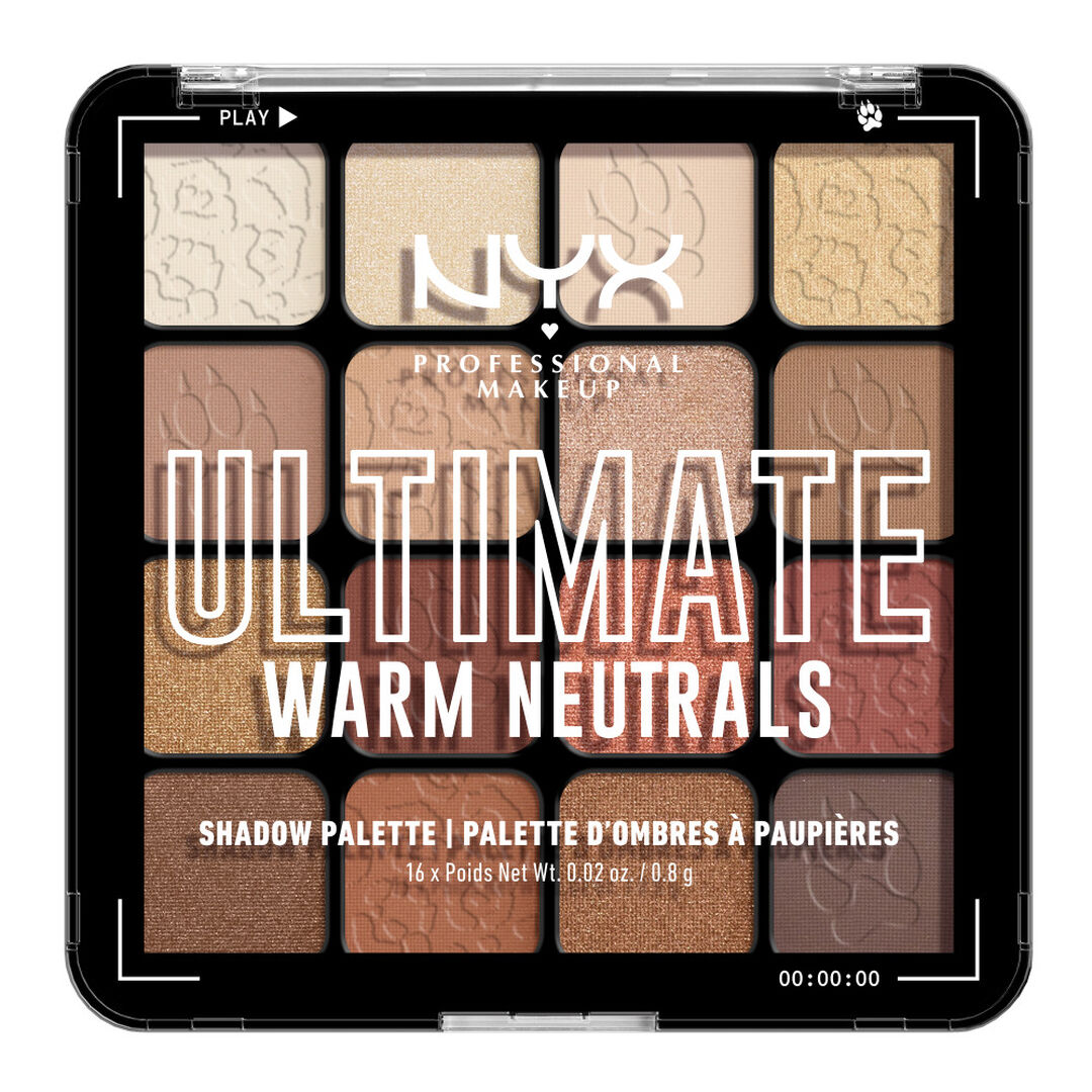 NYX Professional Makeup Ultimate Shadow Eye Shadow Palette - Warm Neutrals - 1un