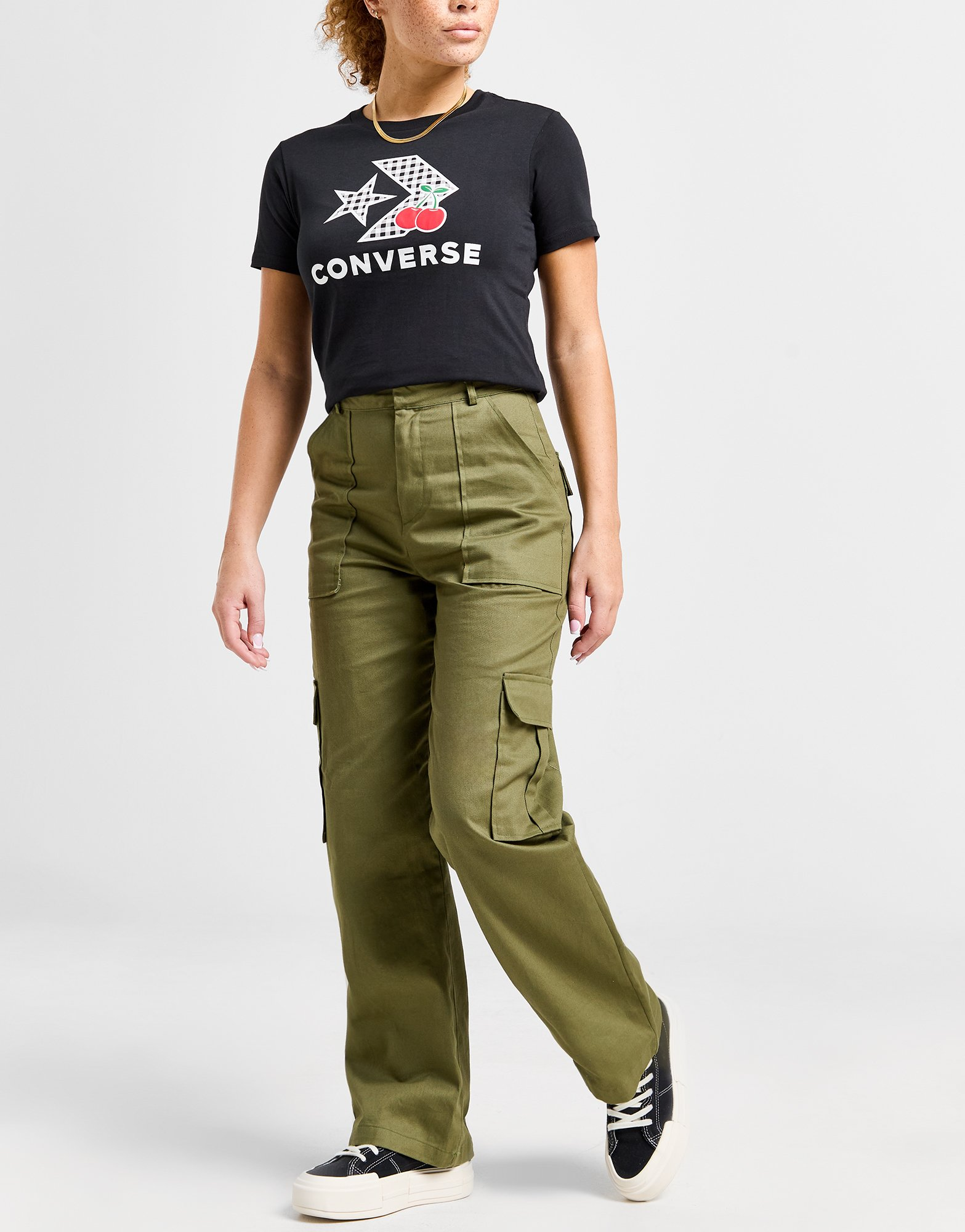 Converse T-shirt Cherry Chevron Femme