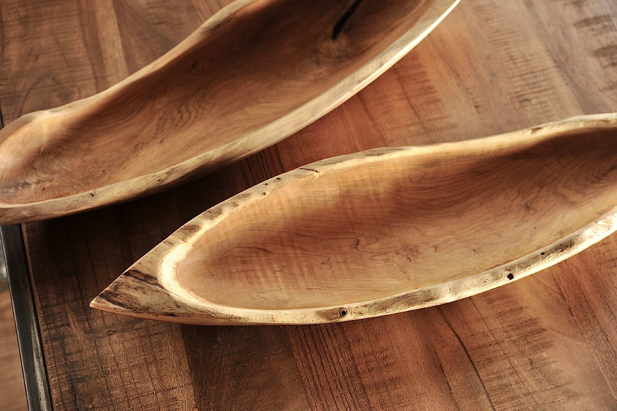 Holzschale in Bootsform, Teak, L 60 cm, B 13 cm von fischer's lagerhaus