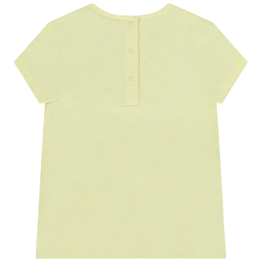 T-shirt manches courtes print fantaisie pour bébé fille - Jaune