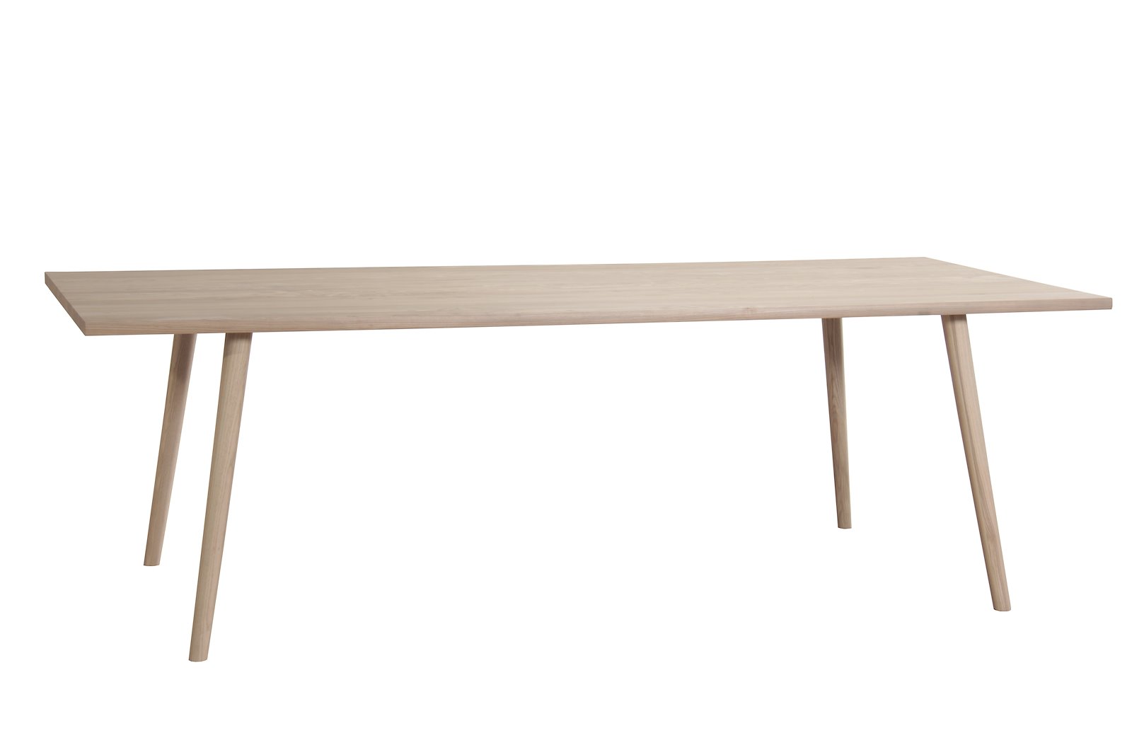 Woodcraft spisebord Hvitoljet heltre ask. 100x240 cm. Hel plate A, kant nr. 3 og ben nummer 2