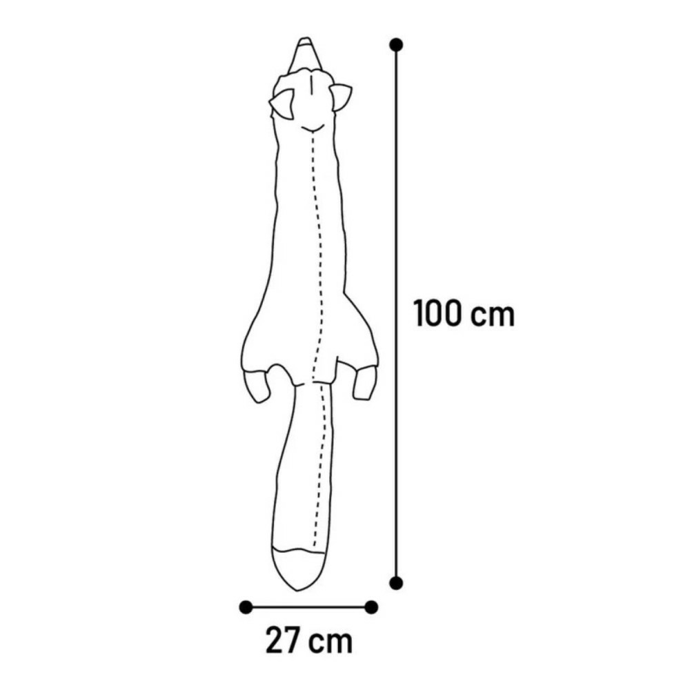 Jouet renard ramona marron 100 cm pour chien