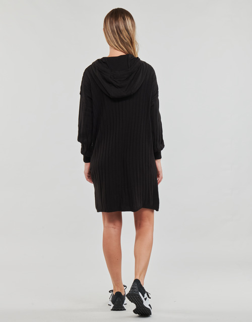 Only - ONLTESSA CAREY L/S HOOD DRESS NCA KNT - Noir