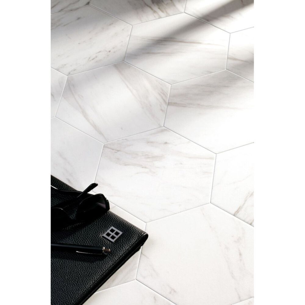 FLIS CODICER CARRARA HEXAGON HVIT 25X22CM 1,04M²/PK