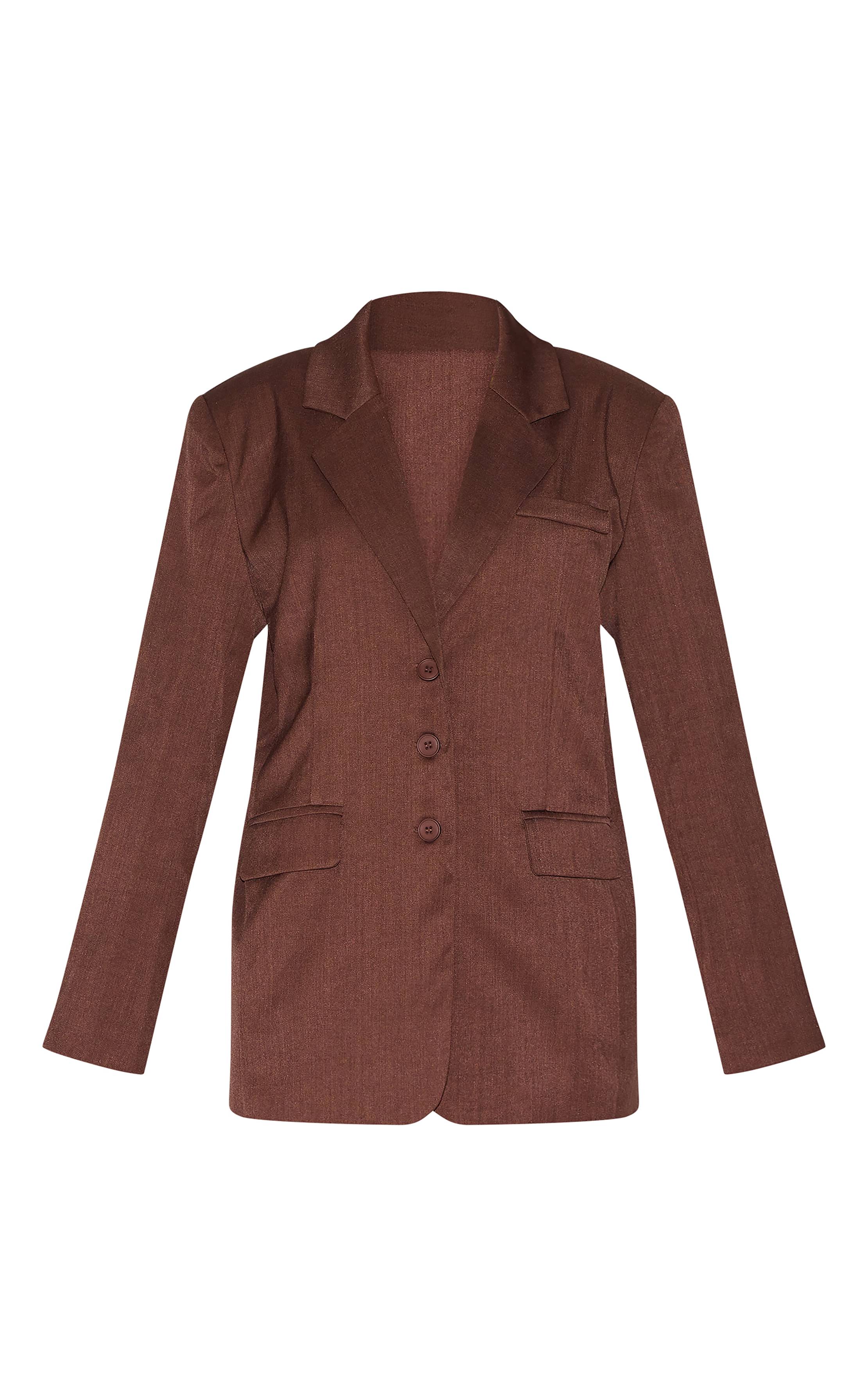 Deep Chocolate Blazer Oversize Petite Taille