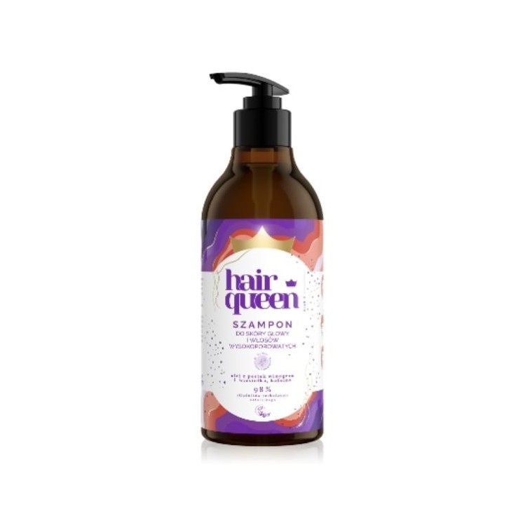 Hair Queen Shampoo voor hoofdhuid en hoog poreus haar 400 ml