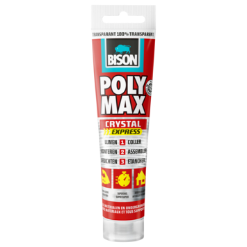 Bison poly max montagelijm crystal universeel 115 g