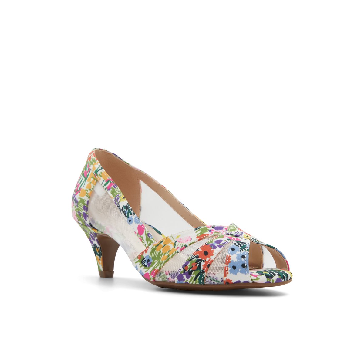 SOLEMATE-Drili-Talons/escarpins à bout ouvert - Mini talon - Noir Multi