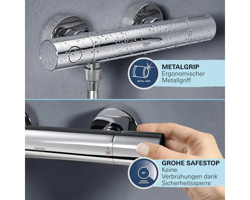 Douchekolom incl. thermostaat GROHE Vitalio Start 210 chroom 26538000