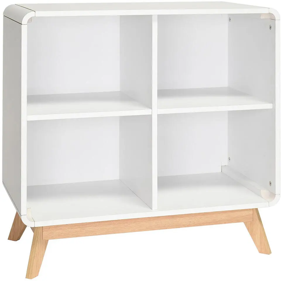 Cassie - Boekenkast met 4 planken wit van spaanplaat