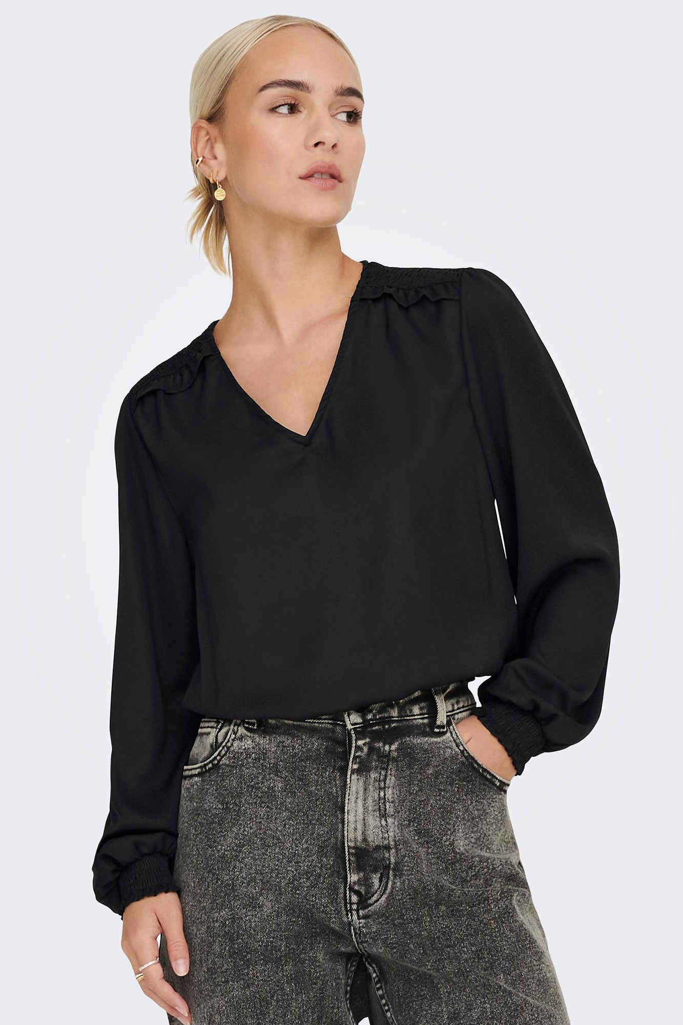 Blusa de mangas compridas