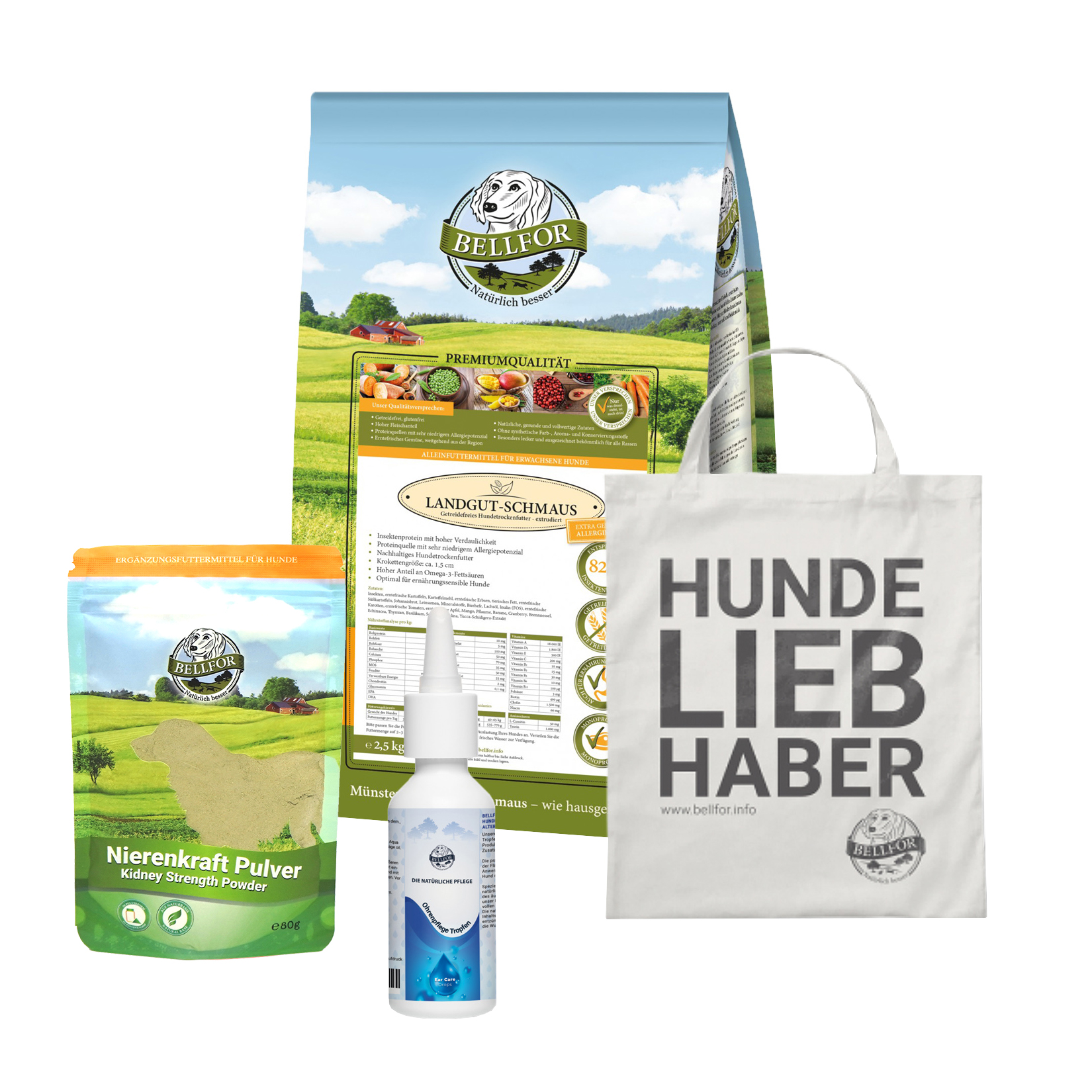 Kit de soins des oreilles pour les chiens de taille moyenne souffrant d'allergies alimentaires