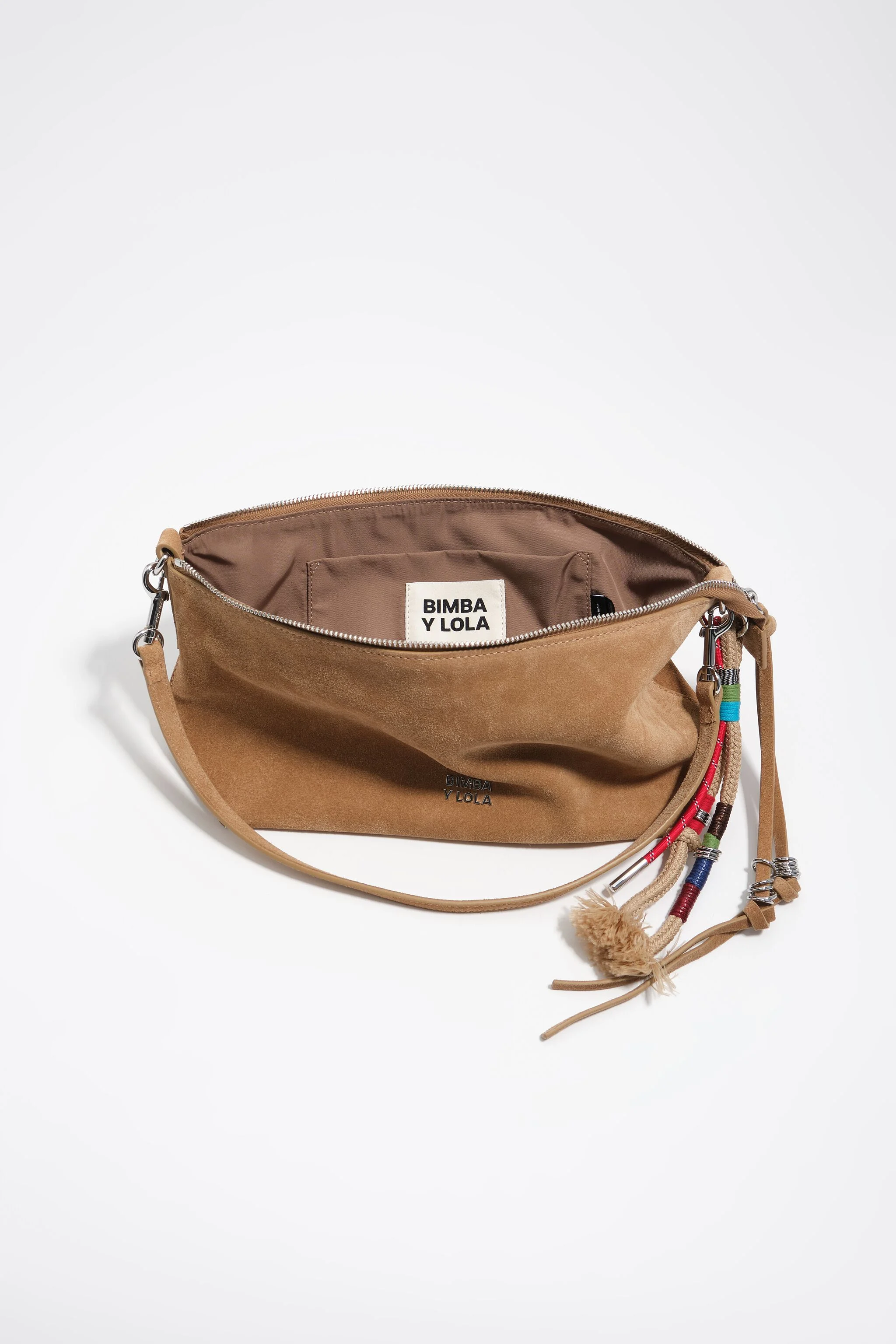 Bolsa Madrid média em camurça natural