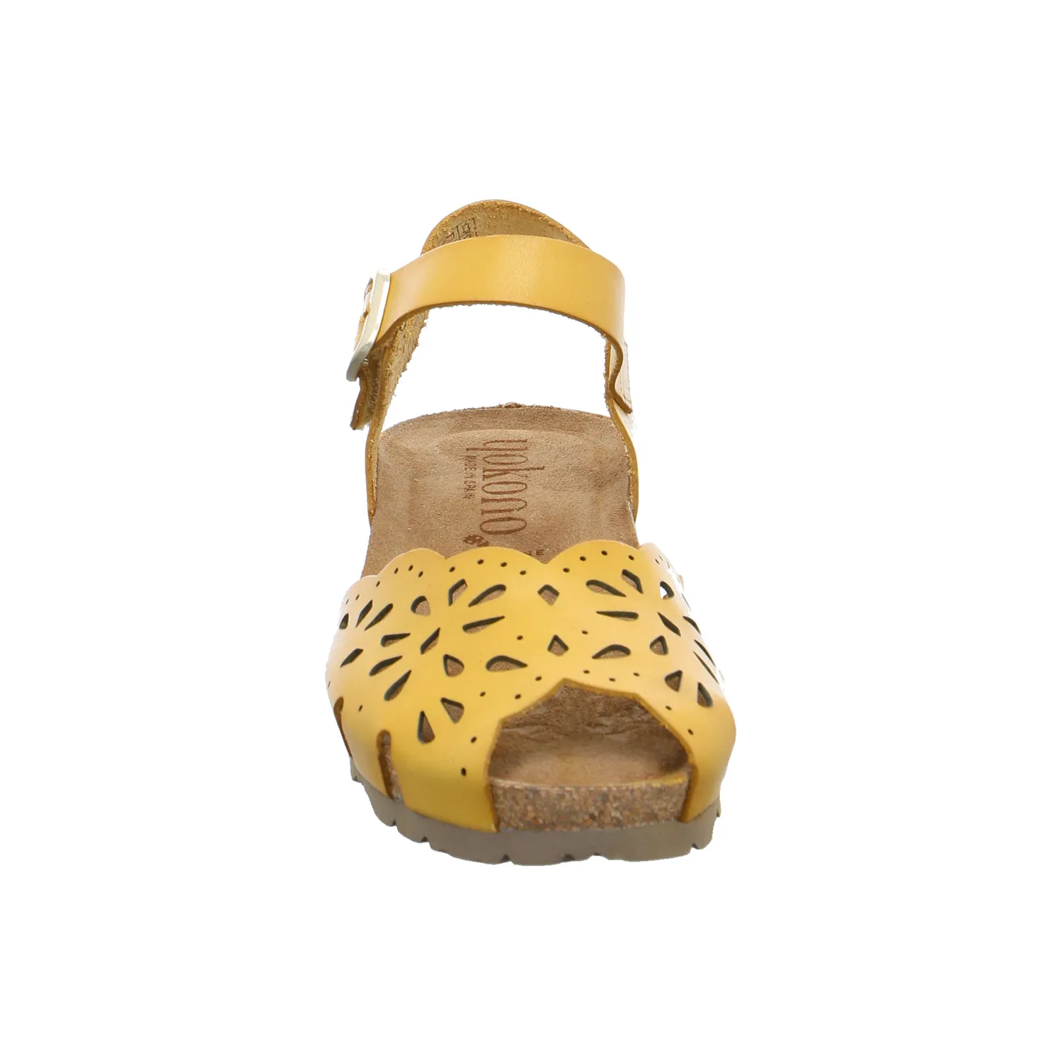 Bio-Sandalette Curry Leder