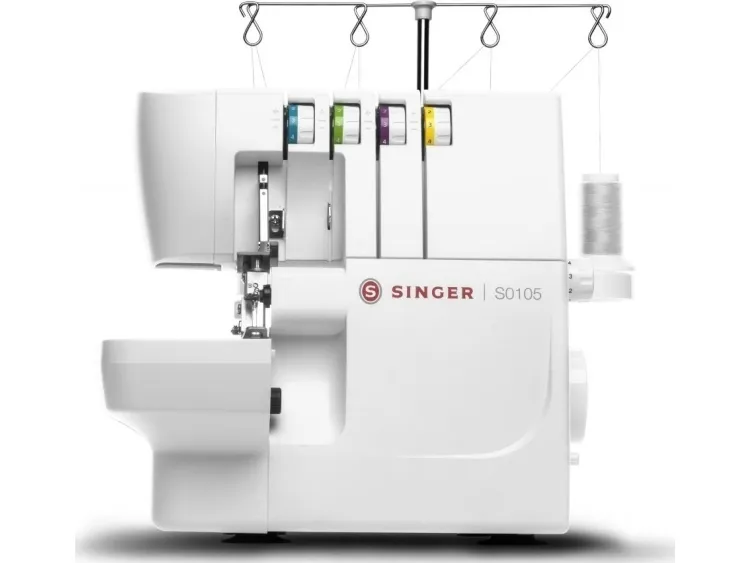 SINGER S0105, Hvid, Overlock symaskine, Overlock, 1300 SPM, Variabel, Elektrisk
