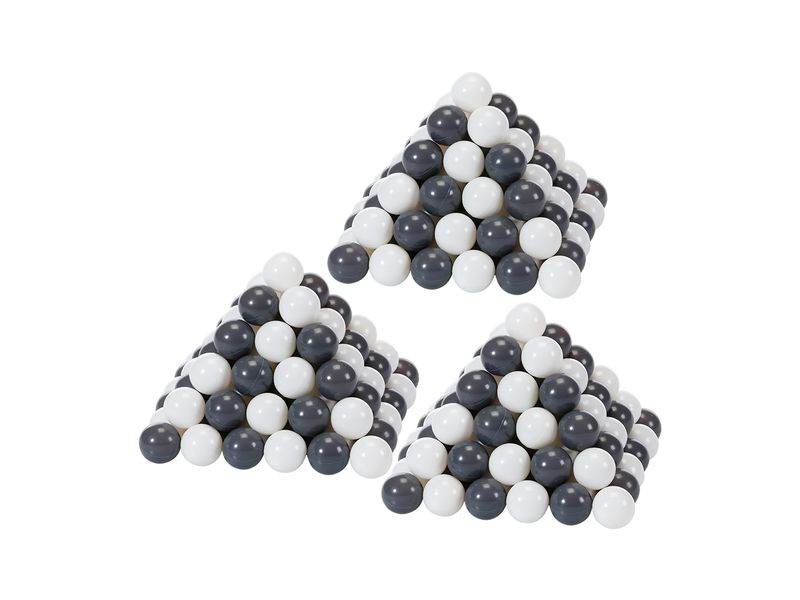 Knorrtoys Bälleset 300 Stück, Grey-creme 300 Spielbälle in Grau und Crème