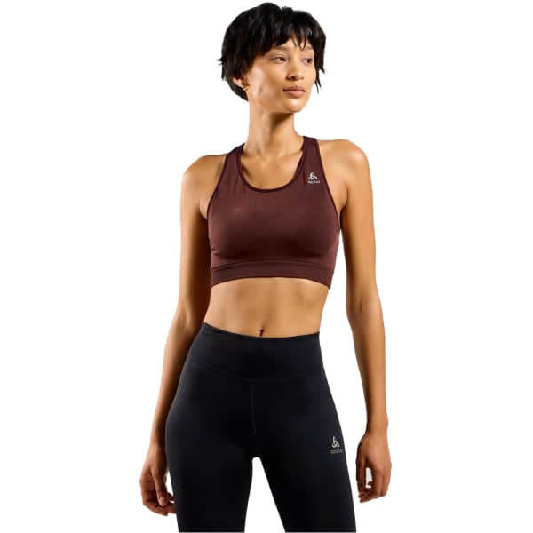 Brassière trail ODLO SEAMLESS MEDIUM CERAMICOOL SPORT BRA FUDGE MELANGE