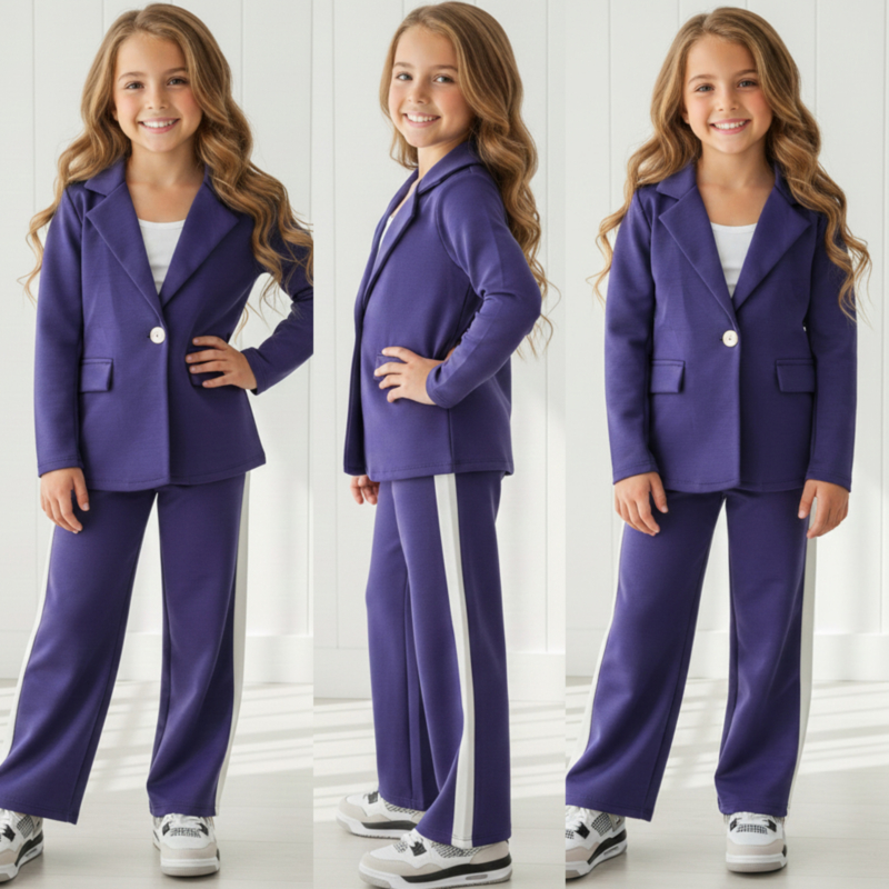 Purple Chic Lounge Set – Blazer & Jogger