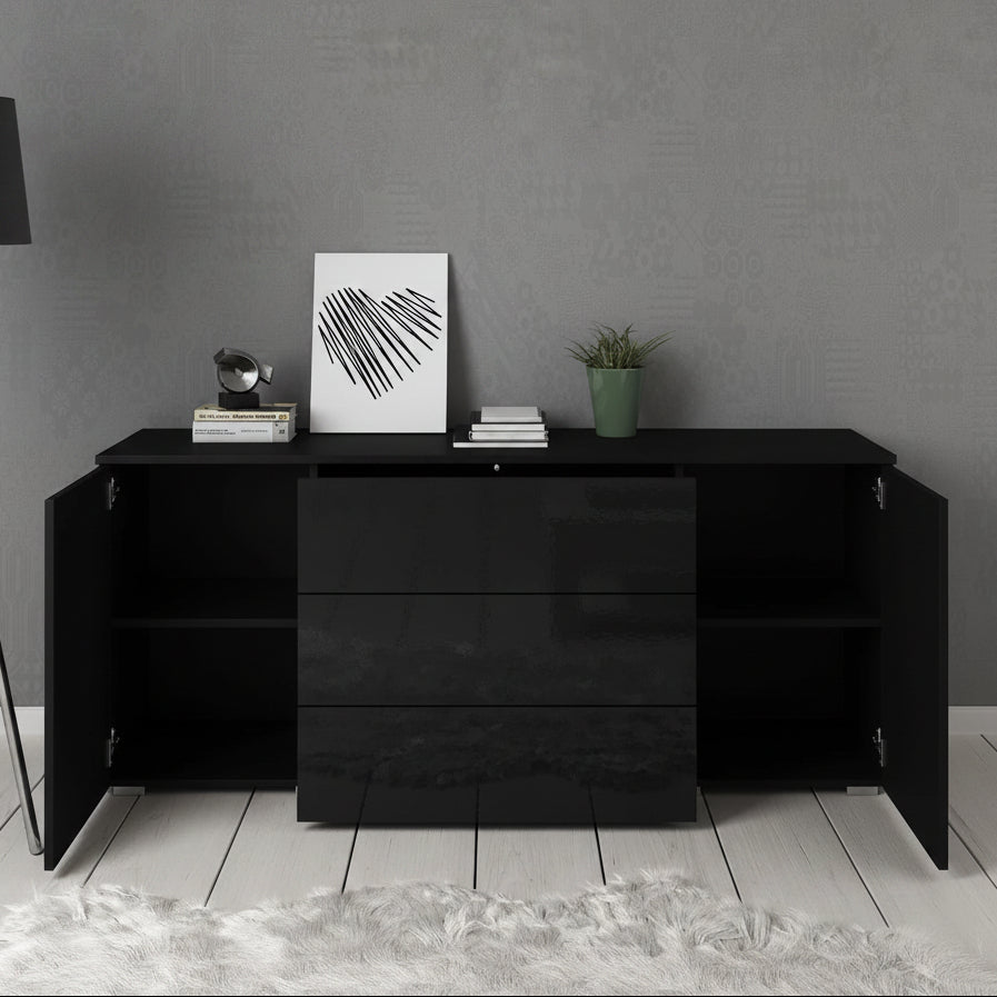 Pure - Dressoir - Zwart - 150x39x68 cm
