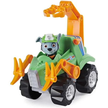 Spin Master Paw Patrol - Dino Rescue Rocky und Deluxe Fahrzeug