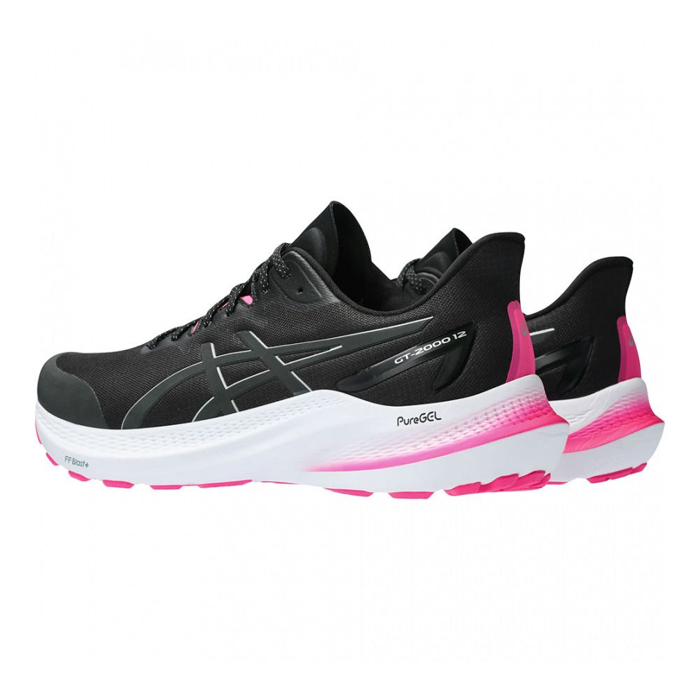 Asics GT-2000 12 LITE-SHOW - Chaussures running Homme black/pure silver
