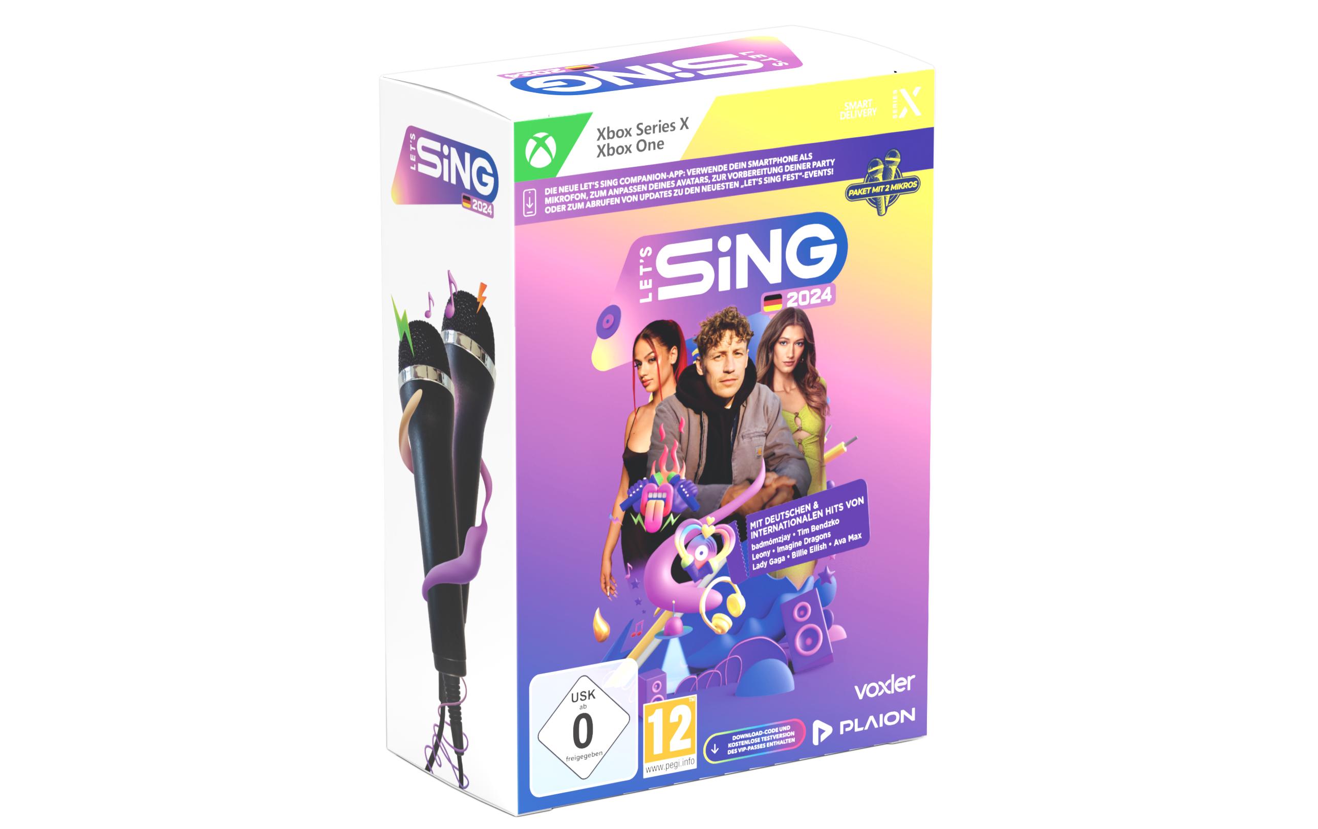 Let's Sing 2024 German Version + 2 MicsAnspruchsvolles Karaoke-Spiel für die Xbox Series X und One