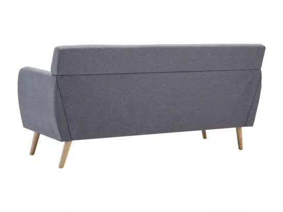 NETTLIFE Canapé à 3 places revêtement en tissu 172x70x82 cm gris clair