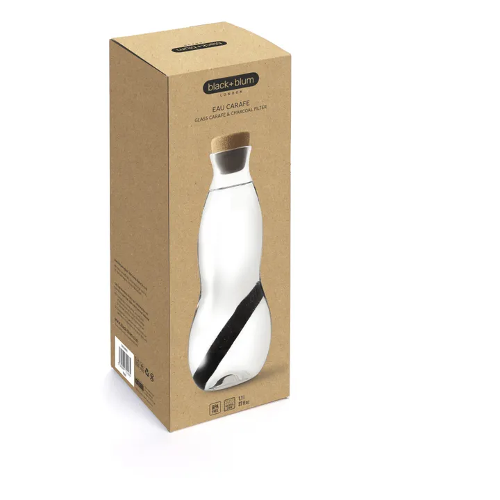 Black + Blum Carafe filtrée en verre - 1,1 L