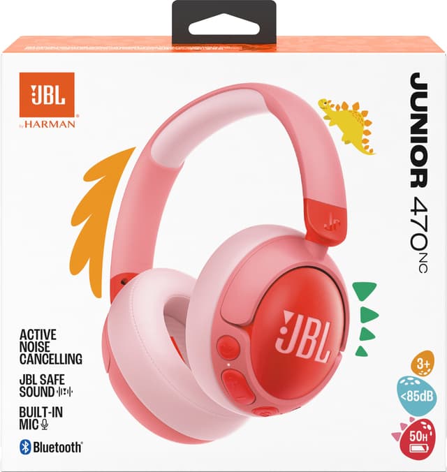 JBL Junior 470NC trådløse over-ear høretelefoner (pink)