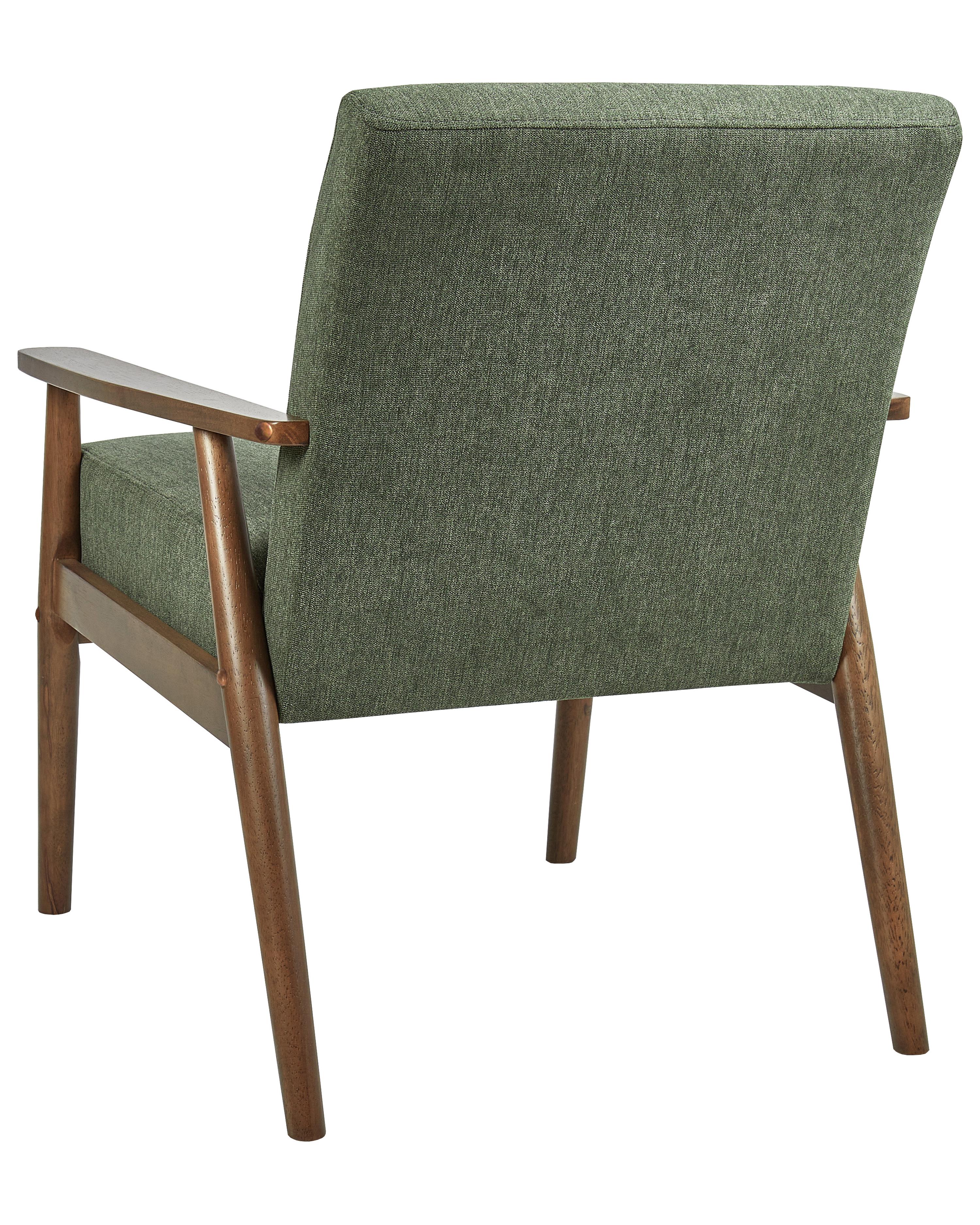 Fauteuil ESRUM Stof Donkerbruin/groen